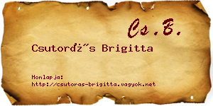 Csutorás Brigitta névjegykártya