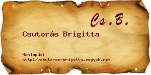 Csutorás Brigitta névjegykártya