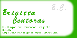 brigitta csutoras business card